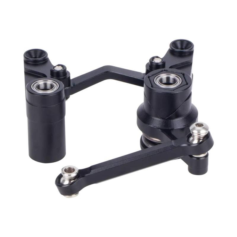 GTVNPOA RC Auto Ersatz Teile Für Traxxas BL-2S Für Slash 4x4 4WD Aluminium Lenkung Umlenkhebel Und Drag Link Servo Saver Set RC Upgrade Teile(Black) von GTVNPOA