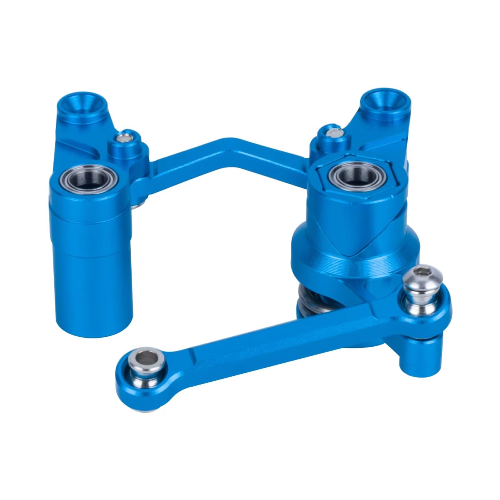 GTVNPOA RC Auto Ersatz Teile Für Traxxas BL-2S Für Slash 4x4 4WD Aluminium Lenkung Umlenkhebel Und Drag Link Servo Saver Set RC Upgrade Teile(Blue) von GTVNPOA