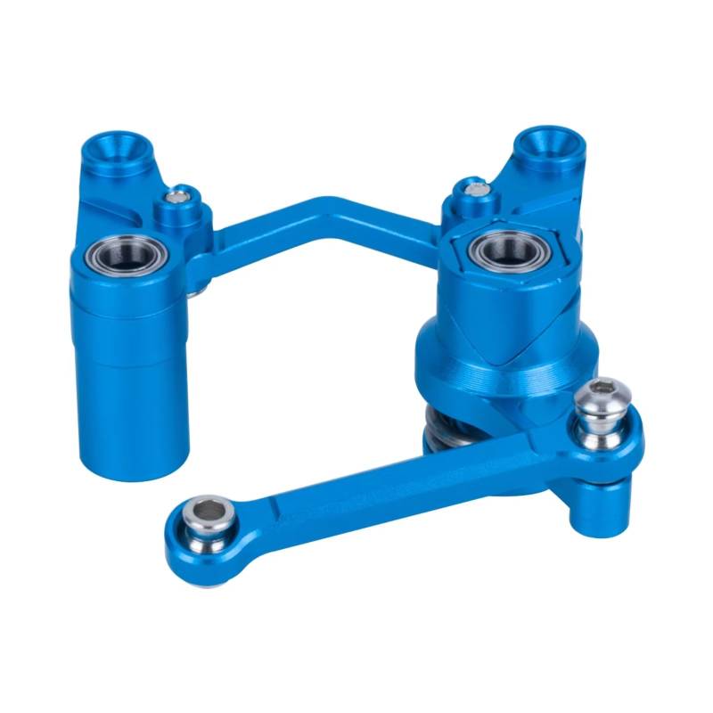 GTVNPOA RC Auto Ersatz Teile Für Traxxas BL-2S Für Slash 4x4 4WD Aluminium Lenkung Umlenkhebel Und Drag Link Servo Saver Set RC Upgrade Teile(Blue) von GTVNPOA