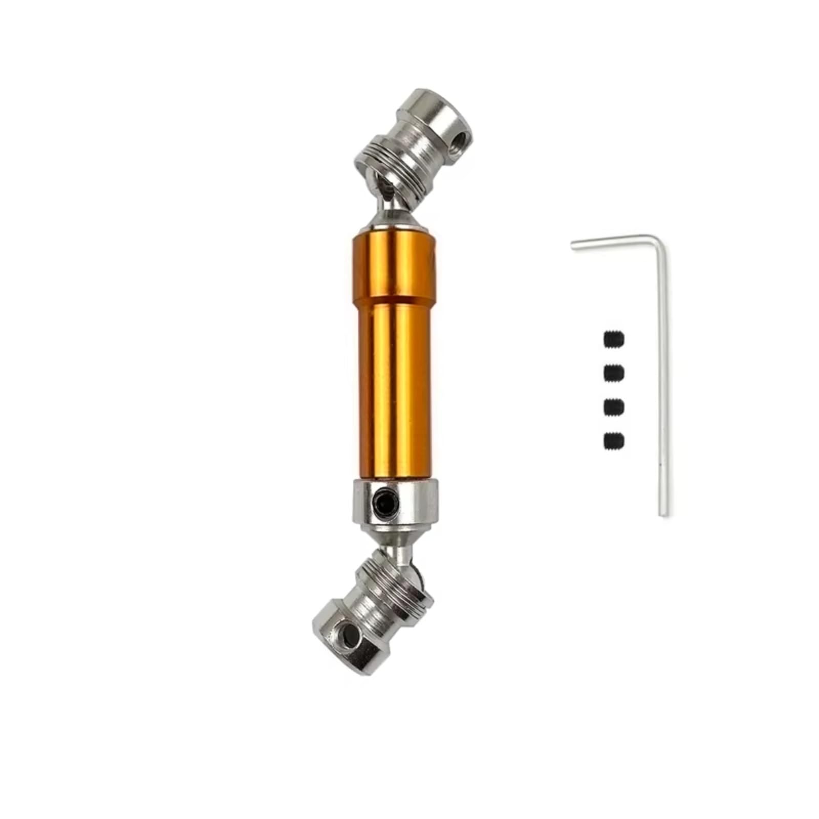 GTVNPOA RC Auto Ersatz Teile Für WLtoys 12428 12423 1/12 1 PCS Metall Hinten Antriebswelle CVD 80mm RC Auto Short Course Für Wüste Für Buggy Teile(Yellow) von GTVNPOA