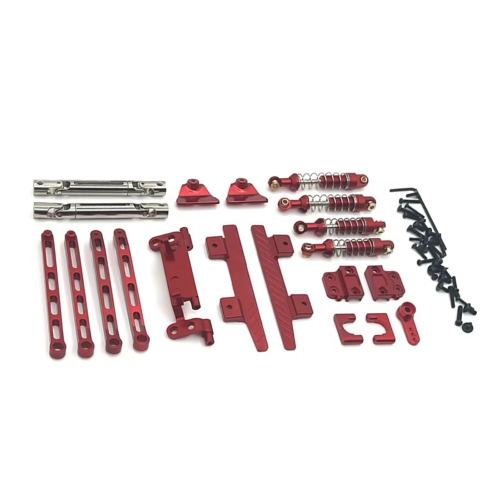 GTVNPOA RC Spezialstoßdämpfer Für MN82 LC79 1/12 Stoßdämpfer Spurstange Vor Und Nach Antriebswelle Set RC Auto Kettenfahrzeug Teile Und Zubehör Upgrade Ersatz Verwenden(Red) von GTVNPOA