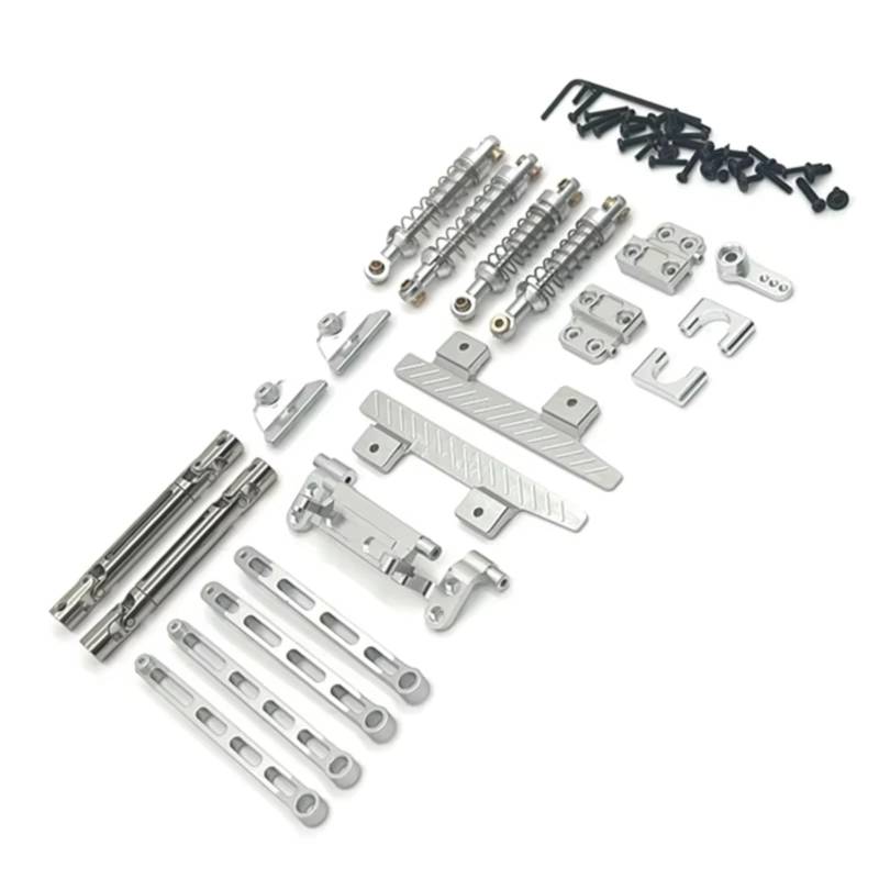 GTVNPOA RC Spezialstoßdämpfer Für MN82 LC79 1/12 Stoßdämpfer Spurstange Vor Und Nach Antriebswelle Set RC Auto Kettenfahrzeug Teile Und Zubehör Upgrade Ersatz Verwenden(Silver) von GTVNPOA