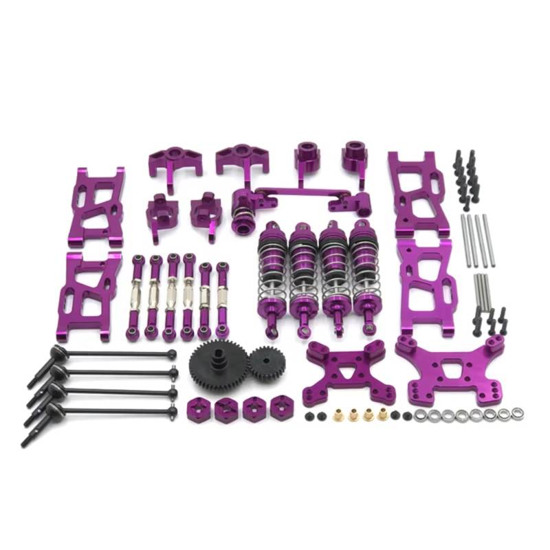 GTVNPOA RC Spezialstoßdämpfer Für WLtoys 144010 144001 144002 124017 124019 Metall 44T 27T Getriebe Antriebswelle Stoßdämpfer 14 Pack RC Auto Teile Zubehör Ersatz Verwenden(Purple) von GTVNPOA