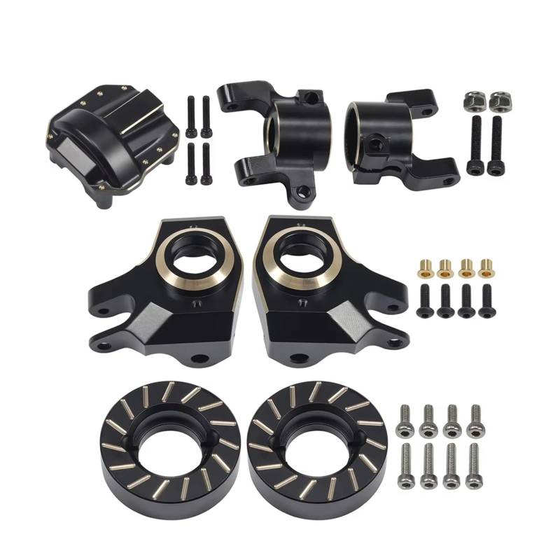 GTVNPOA Rc Achsschenkel LenkklöTze Für Axial Für SCX10 II 90046 1/10 Diff-Abdeckung C-Naben Achsschenkel Achsschenkelgewichte RC Crawler Für Chassis-Upgrade-Teil von GTVNPOA