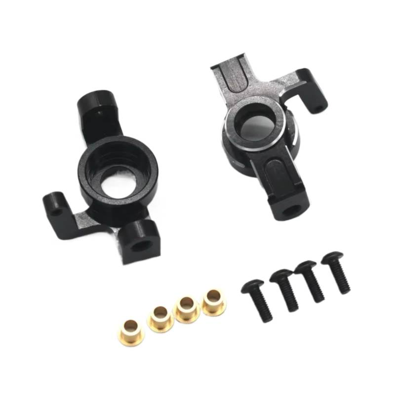GTVNPOA Rc Achsschenkel LenkklöTze Für Gladiator Für ZD MT16 BX12 X12S PT14R 1/14 Metall Lenkung Tasse Achsschenkel Fernbedienung Auto Für Racing Teile(Black) von GTVNPOA
