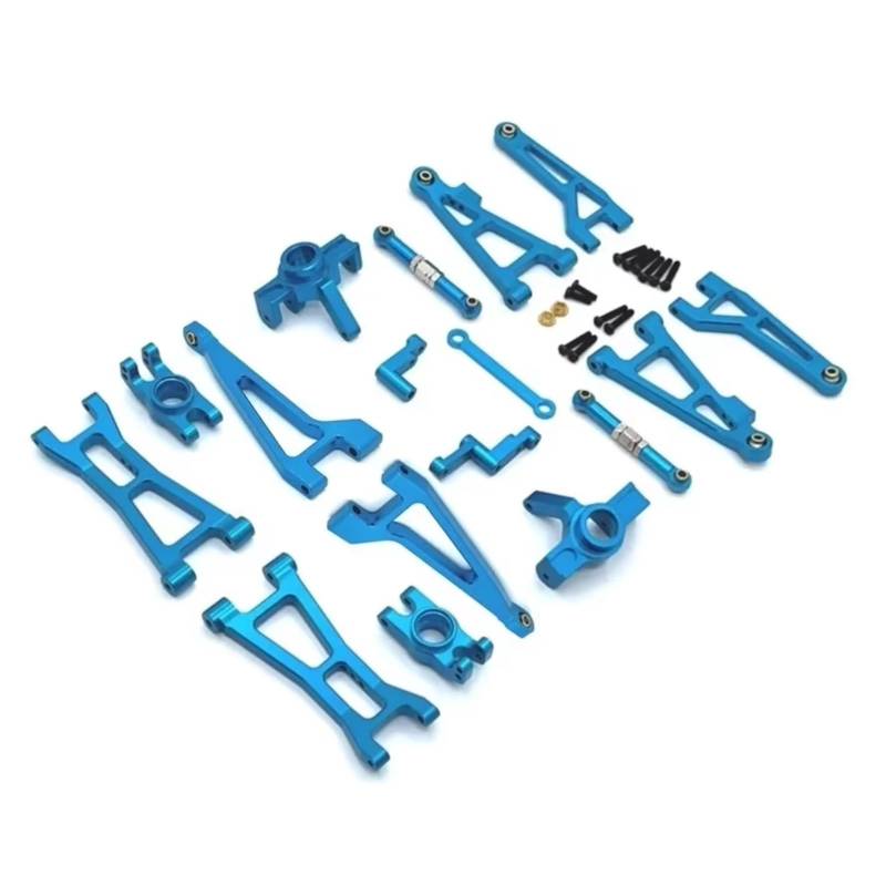 GTVNPOA Rc Achsschenkel LenkklöTze Für Haiboxing Für HBX 16889 16889A 16890 16890A SG1601 SG1602 1/16 Metall Querlenker Lenkung Cup Set RC Auto Upgrade Teile Kit(Blue) von GTVNPOA