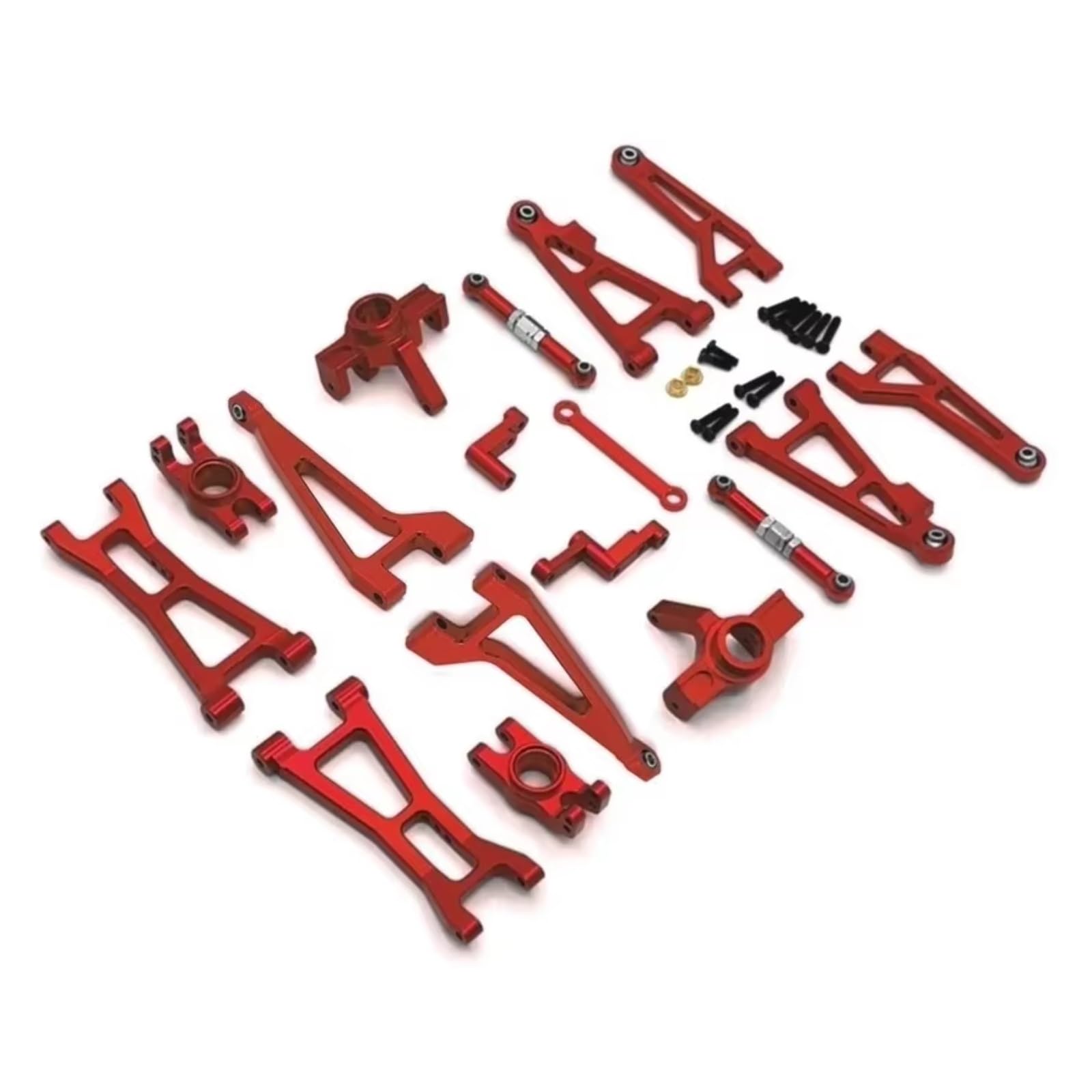 GTVNPOA Rc Achsschenkel LenkklöTze Für Haiboxing Für HBX 16889 16889A 16890 16890A SG1601 SG1602 1/16 Metall Querlenker Lenkung Cup Set RC Auto Upgrade Teile Kit(Red) von GTVNPOA