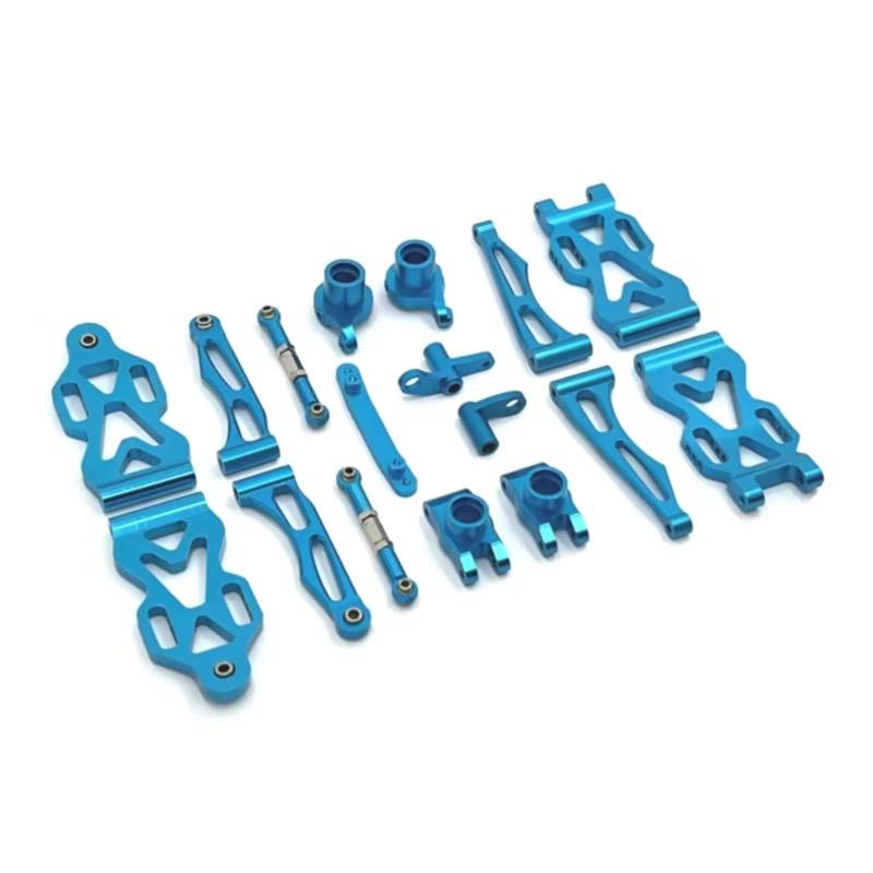 GTVNPOA Rc Achsschenkel LenkklöTze Für Scy 16101 16102 16103 16106 16201 Für Jjrc Q130A Q130B Q141 Q117 1/16 Metall Vorne Und Hinten Arm Lenkung Tasse RC Auto Upgrade Teile(Blue) von GTVNPOA