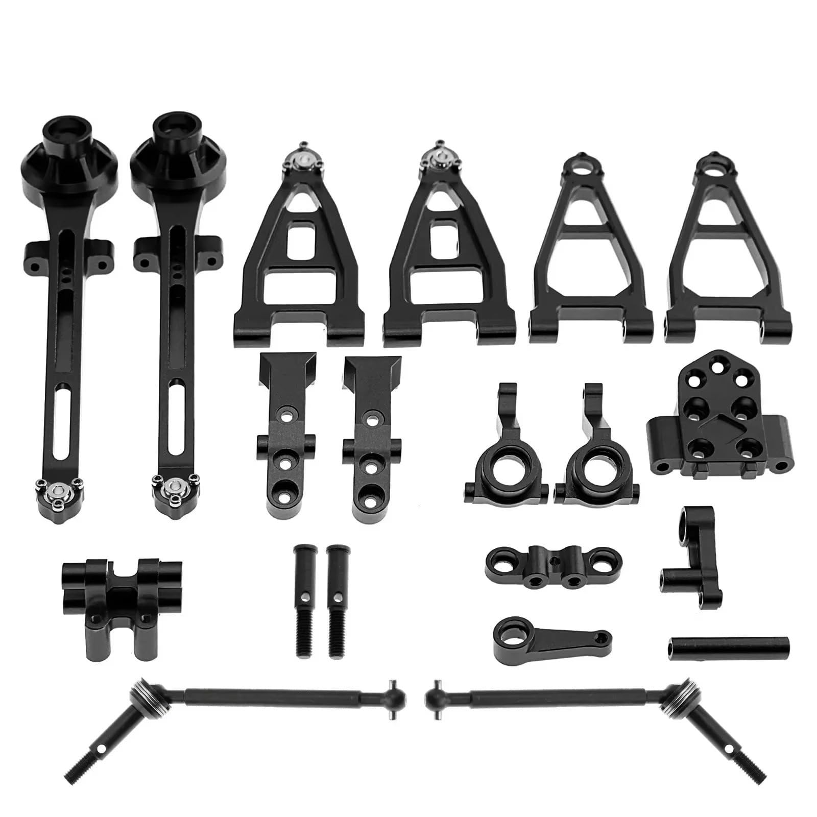 GTVNPOA Rc Achsschenkel LenkklöTze Für Tamiya 58719 Für BBX BB01 BB-01 Metall-Querlenker Achsschenkel RC Für Buggy Autozubehör Änderungsteile Kit Set(Black) von GTVNPOA
