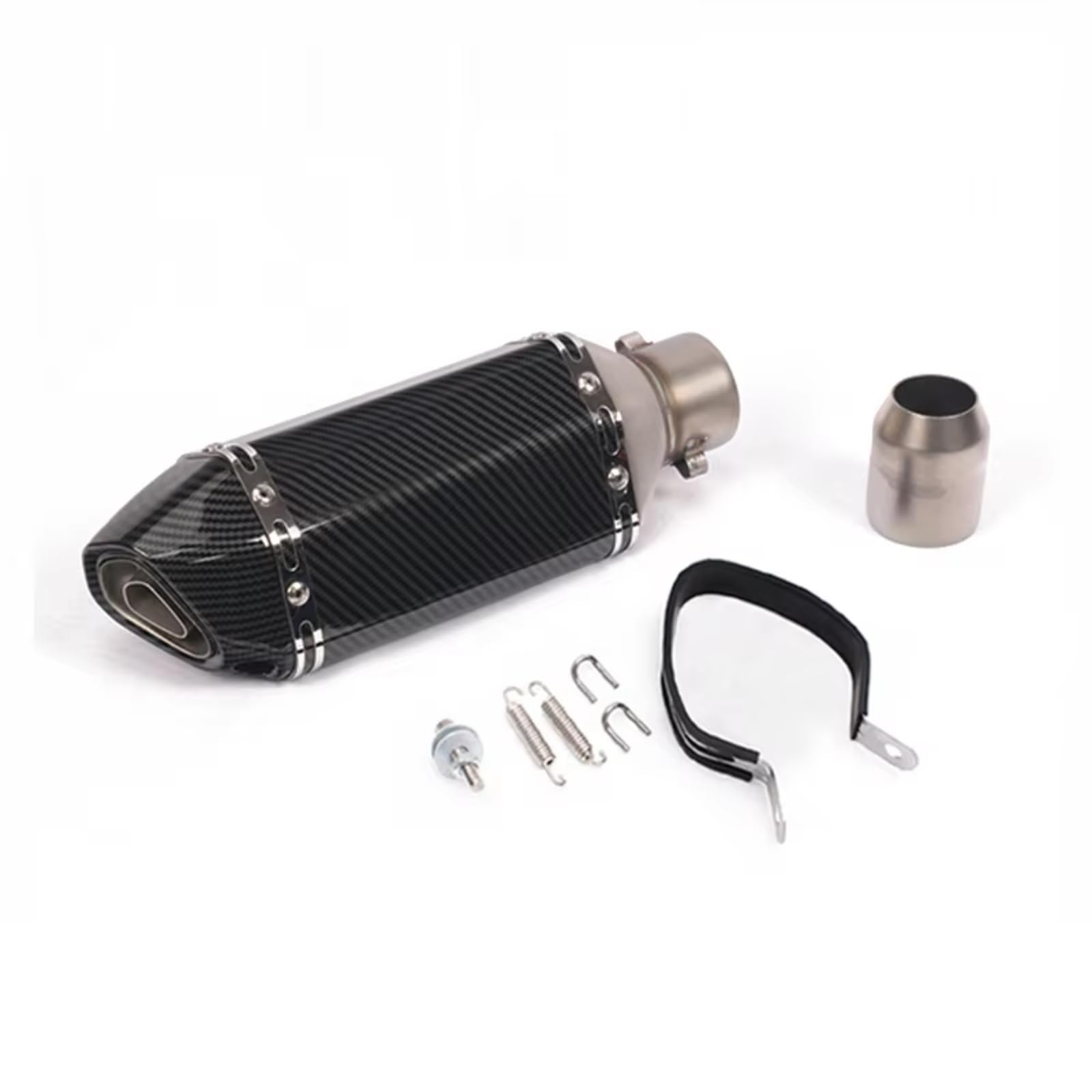 GTVRFLOKI Kompatibel Mit ATV Für Street Bike 38-51 Mm Universal-Motorrad-Auspuffrohr Mit Schalldämpfer Motorrad-Auspuffrohr 310/370/470/570 Mm Motorrad Auspuffrohr(Type A) von GTVRFLOKI