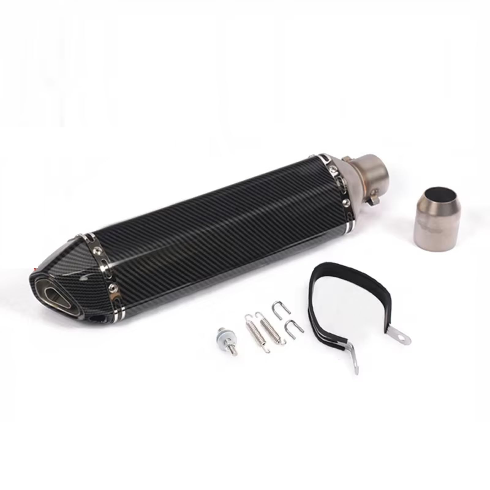 GTVRFLOKI Kompatibel Mit ATV Für Street Bike 38-51 Mm Universal-Motorrad-Auspuffrohr Mit Schalldämpfer Motorrad-Auspuffrohr 310/370/470/570 Mm Motorrad Auspuffrohr(Type C) von GTVRFLOKI