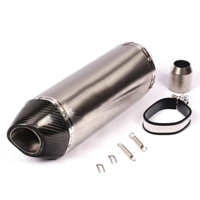 GTVRFLOKI Kompatibel Mit CBR500R Für R6 Motorrad-Schalldämpfer, Auspuffrohr DB Killer, 51 Mm, Universeller Motorrad-Auspuff Motorrad Auspuffrohr(B Carbon end Cap) von GTVRFLOKI