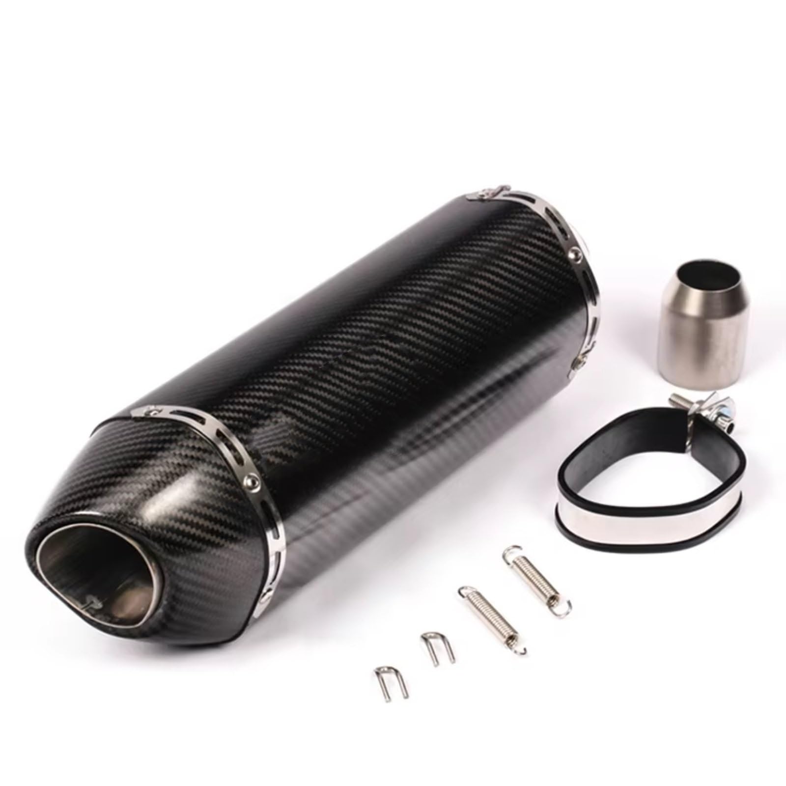 GTVRFLOKI Kompatibel Mit CBR500R Für R6 Motorrad-Schalldämpfer, Auspuffrohr DB Killer, 51 Mm, Universeller Motorrad-Auspuff Motorrad Auspuffrohr(C Full Carbon) von GTVRFLOKI