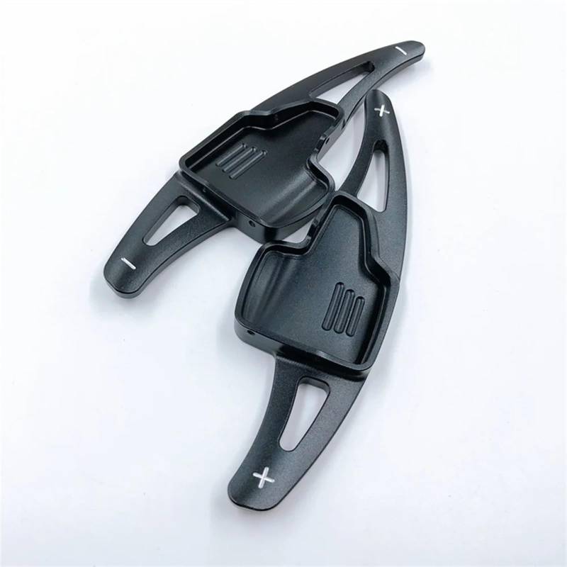 GTVRFLOKI Kompatibel Mit Ford Für Kuga Facelift 2017 2018 2019. Aluminium-Lenkrad-Schaltwippen-Verlängerung, Auto-Getriebeaufkleber Auto Schaltwippen(Black) von GTVRFLOKI