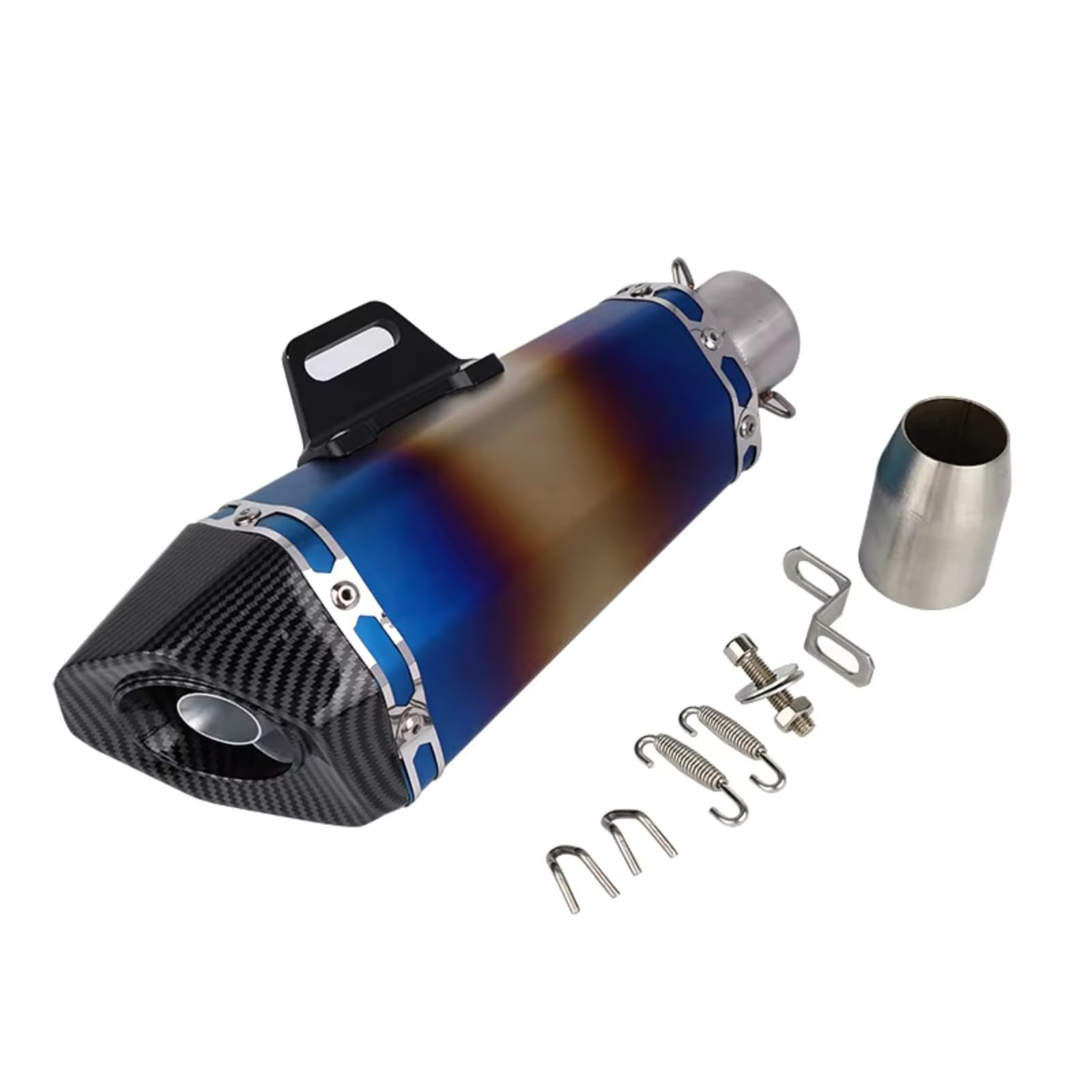 GTVRFLOKI Kompatibel Mit Für Z900 Für ZX6R Für ZX10 Universal 36–51 Mm Motorradauspuff Mit Dbkiller-Aufkleber-Schalldämpfer Motorrad Auspuffrohr(Type B) von GTVRFLOKI