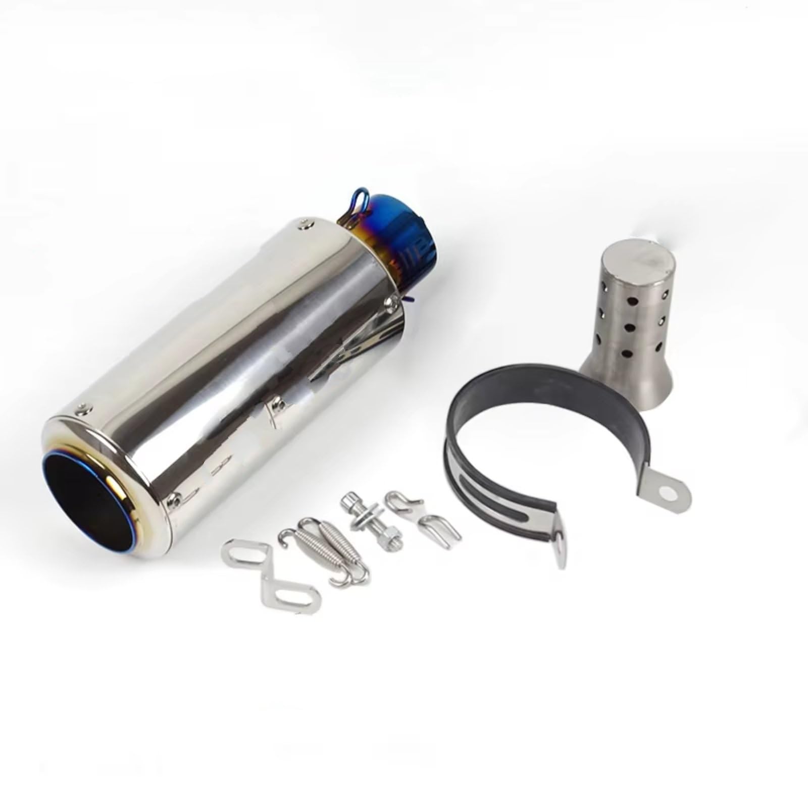 GTVRFLOKI Kompatibel Mit R6 51mm 60mm Motorrad-Auspuffrohr Geeigneter Micropole-Schalldämpfer-Auspuff Mit DB-Killer Motorrad Auspuffrohr(60mm Type A) von GTVRFLOKI