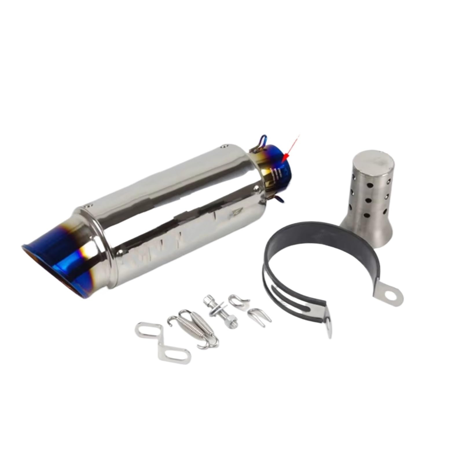 GTVRFLOKI Kompatibel Mit R6 51mm 60mm Motorrad-Auspuffrohr Geeigneter Micropole-Schalldämpfer-Auspuff Mit DB-Killer Motorrad Auspuffrohr(60mm Type B) von GTVRFLOKI