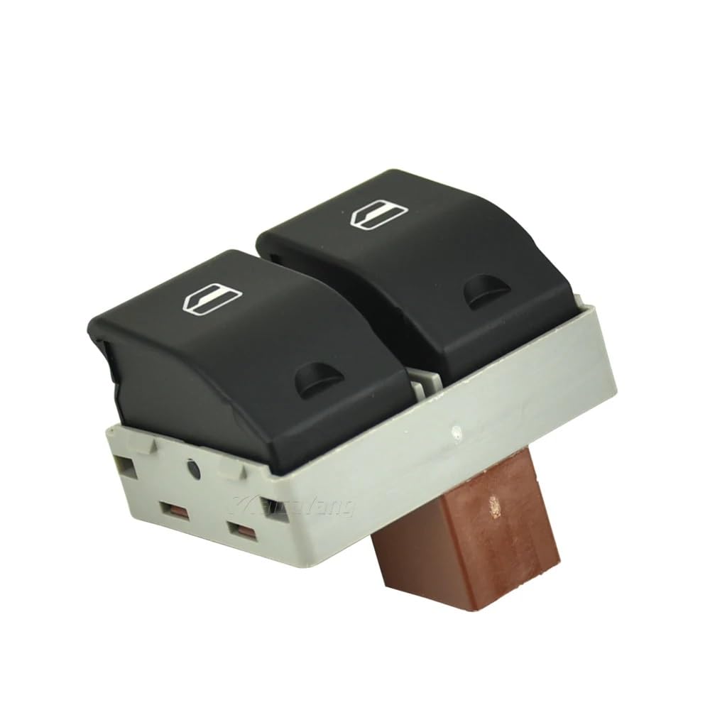 GTVRFLOKI Kompatibel Mit VW Für Polo 2002-2012 Autofensterknopf Fensterheberschalter Autofensterheberschalter Fensterheberschalter OEM: 6Q0959858A Fensterheber Schalter(Brown) von GTVRFLOKI