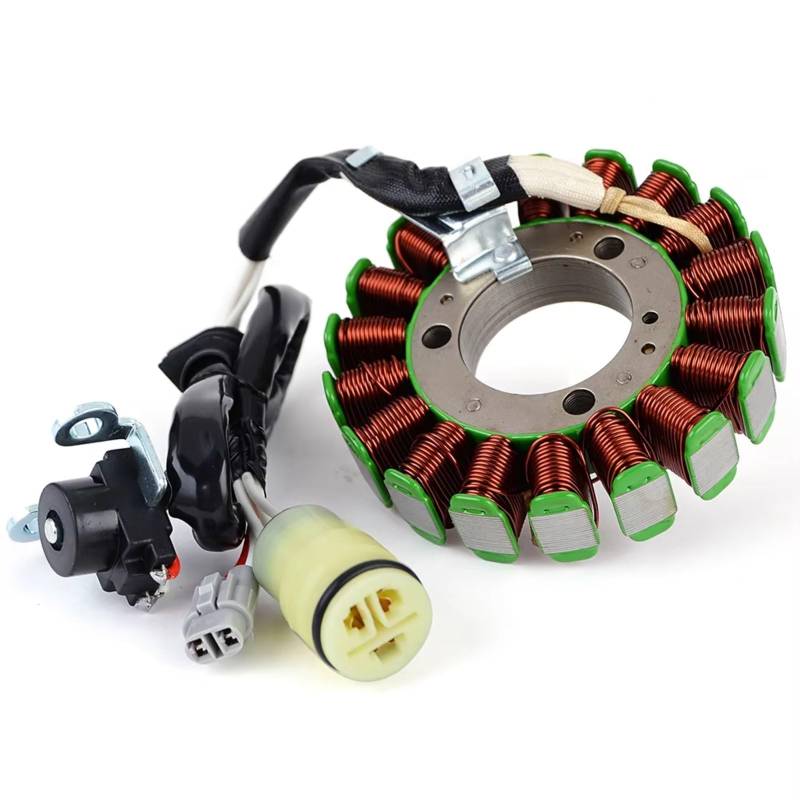 GTVRFLOKI Kompatibel Mit Yamaha Für YFZ450R 2009 2010 2011 2012 2013 2014 2015 2016 2017 2018 18P-81410-00 Motorrad Generator Stator Spule Zubehör Motorrad-Statorspule von GTVRFLOKI