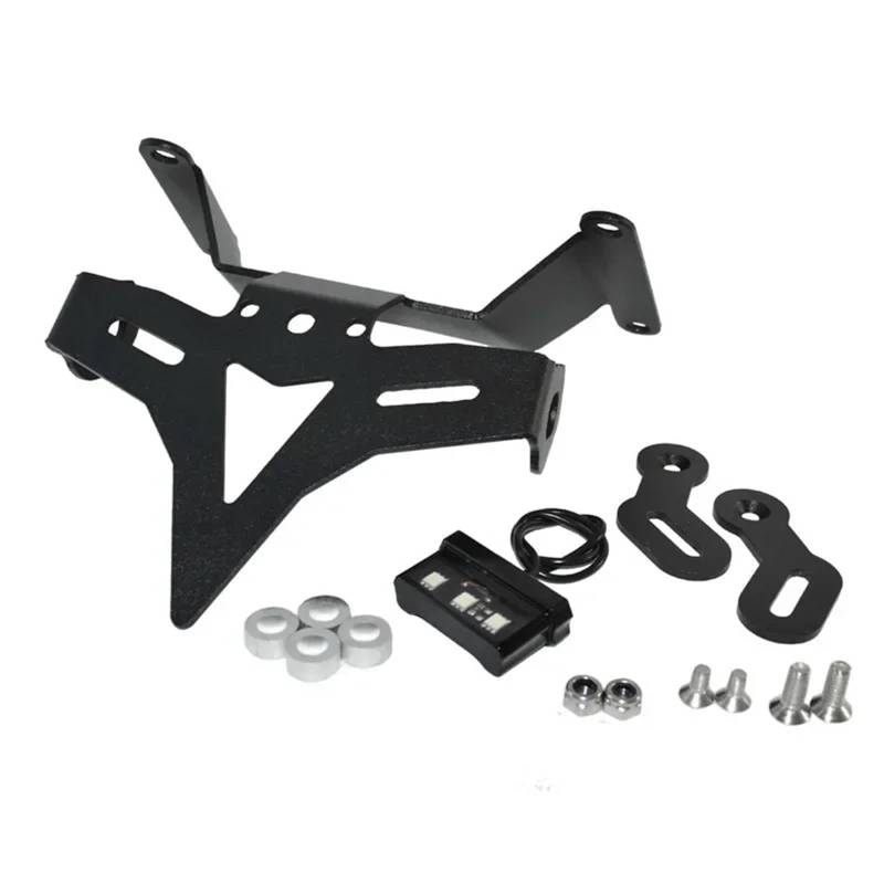 Kompatibel Mit CB650R Für CBR650R 2019-2020 Motorrad-Kennzeichenhalter, Kennzeichenhalter, Heckklappe, Kotflügel-Eliminierungshalterungssatz Mit Licht Motorrad-kennzeichenhalter von GTVRFLOKI