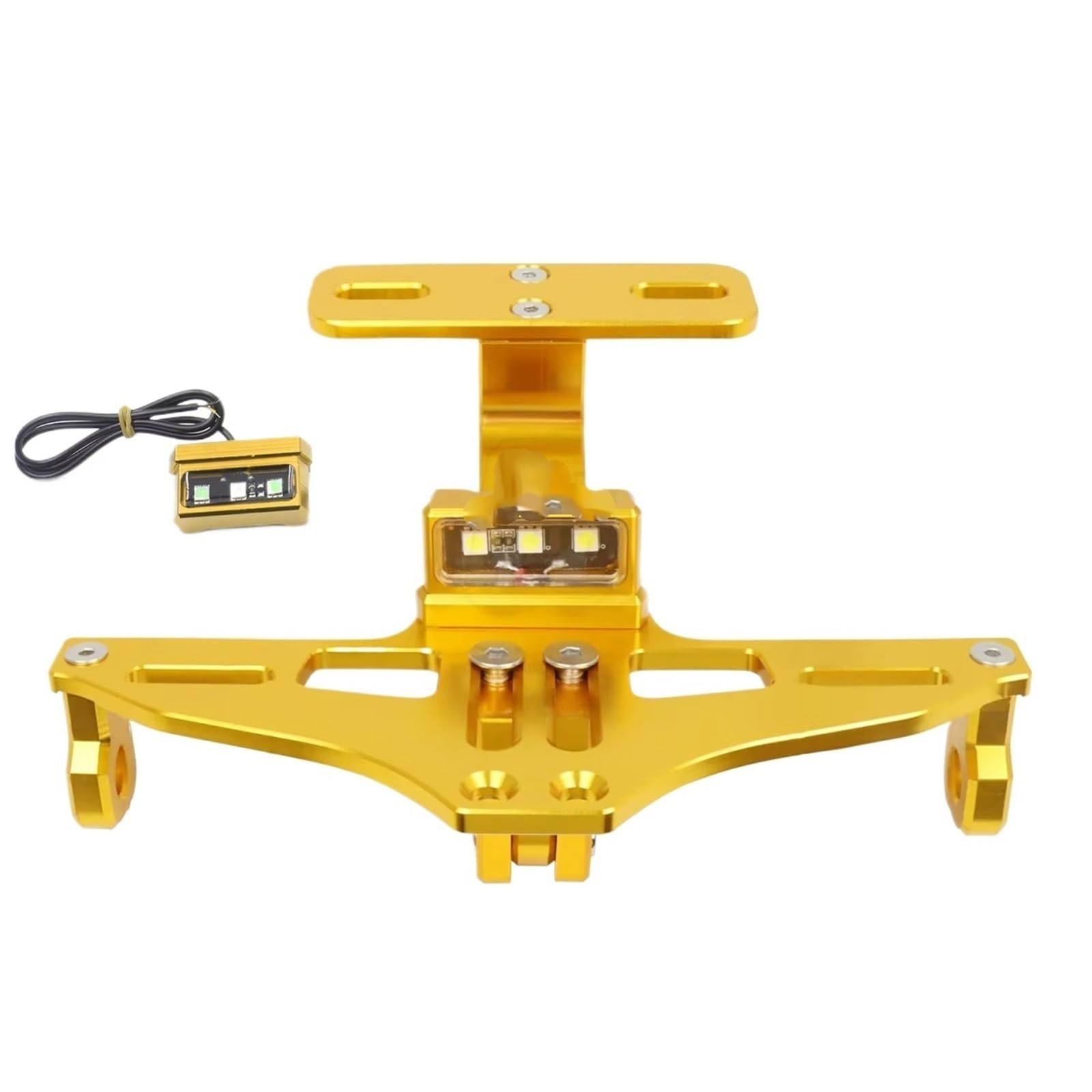 Kompatibel Mit Für Z750 Für Z800 Für Z900 Für Z1000 Für NINJA400 Motorrad, Einstellbar Für Eliminator-Kennzeichenhalter Hinten Motorrad-kennzeichenhalter(Yellow) von GTVRFLOKI
