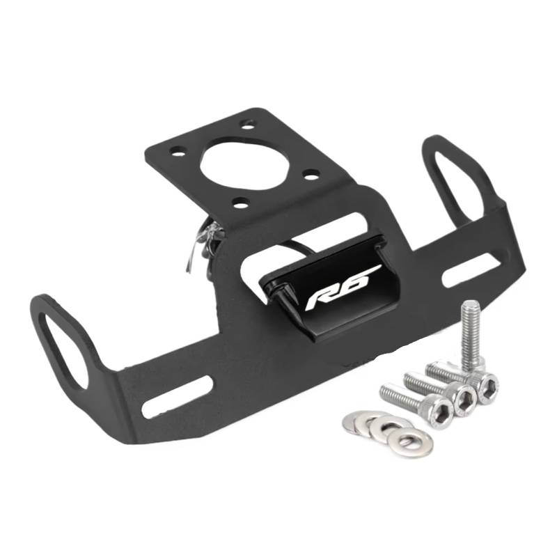 Kompatibel Mit Yamaha Für R6 2006–2022 Für R6 18 2020. Motorrad-Heckrahmenhalterung, Nummernschildhalter, Kotflügel-Eliminator Motorrad-kennzeichenhalter(Black) von GTVRFLOKI