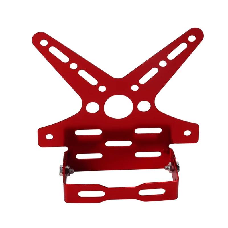Universal Motorrad Hinten Kennzeichen Rahmen Halterung Rack Roller Eingestellt Anzahl Platte Halter Motorrad-kennzeichenhalter(Red) von GTVRFLOKI