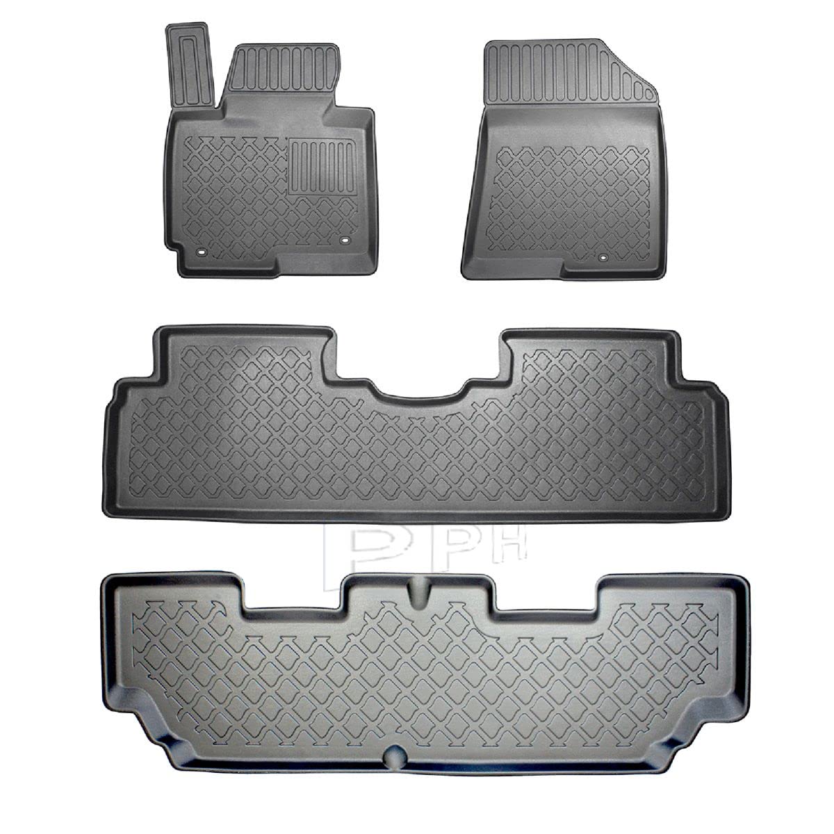 Premium Gummifußmatten Fussmatten Gummifußschalen für KIA Carens 7 Sitz ab Bj. 2013- Premium Gummifußmatten Fussmatten Gummifußschalen für KIA Carens 7 Sitz ab Bj. 2013- von GUA