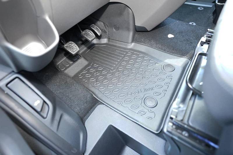 Premium Gummifußmatten Fussmatten Gummifußschalen für Tourneo custom L1 / L2 Facelift ab 2018- mit Schaltgetriebe; von Homry