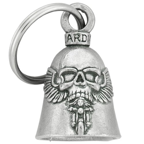 Guardian Bell Glücksbringer-Glöckchen für Motorrad mit geflügelte Totenkopfmotiv von Guardian Bell