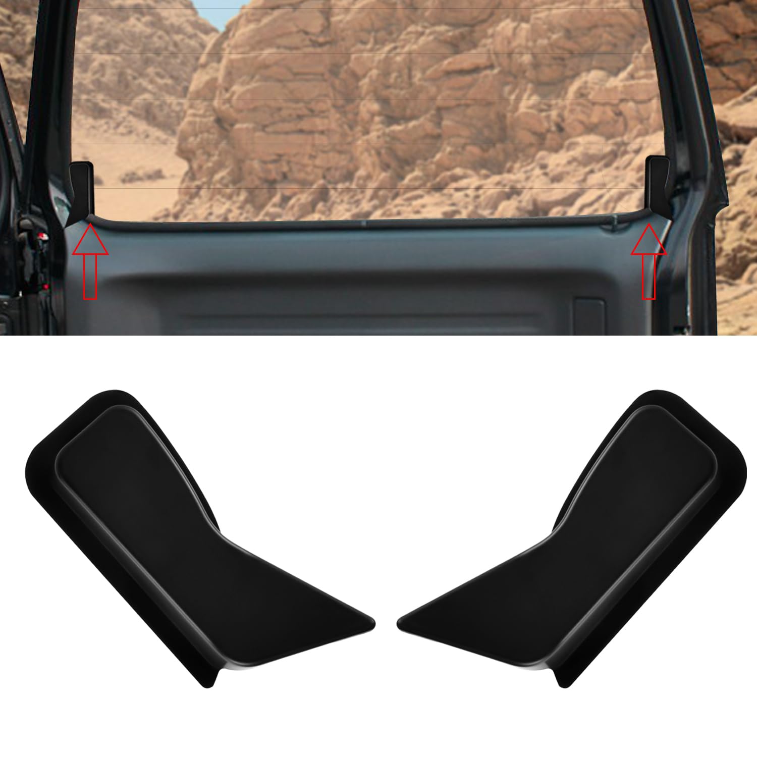 2 x Heckscheiben-Heizdrahtschutz, Demister-Abdeckung, Zierleiste für Suzuki Jimny Sierra JB64 JB74 2007–2022, Auto-Innenzubehör 2 x Heckscheiben-Heizdrahtschutz, Demister-Abdeckung, Zierleiste für Suzuki Jimny Sierra JB64 JB74 2007–2022, Auto-Innenzubehör von GUDFBALE