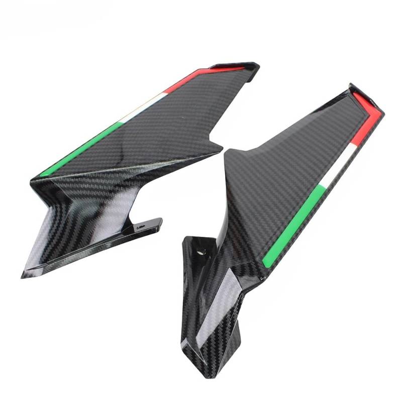 Fixed Winglet Motorrad Wind Flügel Fluss Front Verkleidung Seite Spoiler Winglet Für GSXR750 Für GSR750 Für GSX750 Für GSXS750 Für GS500 Für GS500E von GUICFRF