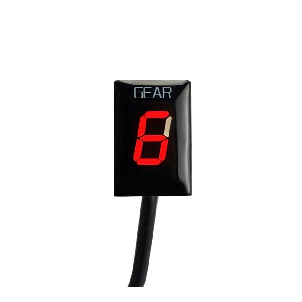 GUICFRF Ganganzeige Monitor Für CBF 500 2004 2005-2008 Für CBF 600 2004-2007 Motorradzubehör 1-6 Ganganzeige Anzeige Geschwindigkeitsmesser(Red) von GUICFRF