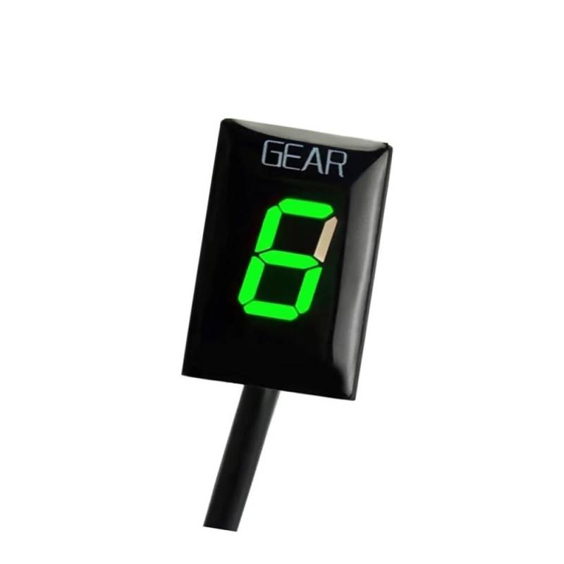 GUICFRF Ganganzeige Monitor Motorrad Zubehör Ganganzeige Gangzähler Geschwindigkeitsmesser Anzeigen Für CB500F Für CRF250L Für CTX1300 Für CB400SF Für CBR600RR(Green) von GUICFRF
