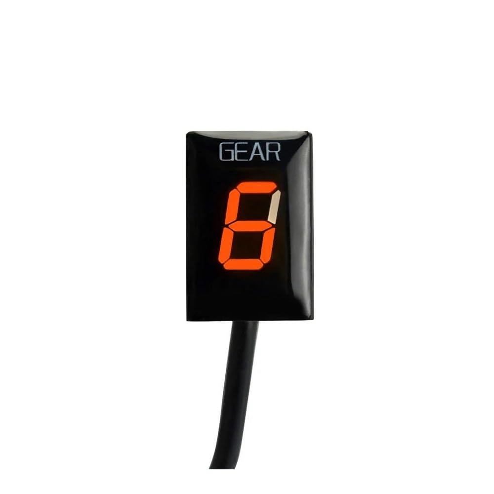 GUICFRF Ganganzeige Monitor Motorrad Zubehör Ganganzeige Gangzähler Geschwindigkeitsmesser Anzeigen Für CB500F Für CRF250L Für CTX1300 Für CB400SF Für CBR600RR(Orange) von GUICFRF