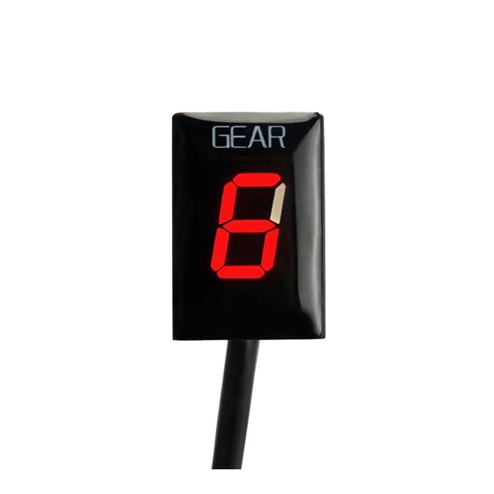 GUICFRF Ganganzeige Monitor Motorrad Zubehör Ganganzeige Gangzähler Geschwindigkeitsmesser Anzeigen Für CB500F Für CRF250L Für CTX1300 Für CB400SF Für CBR600RR(Red) von GUICFRF