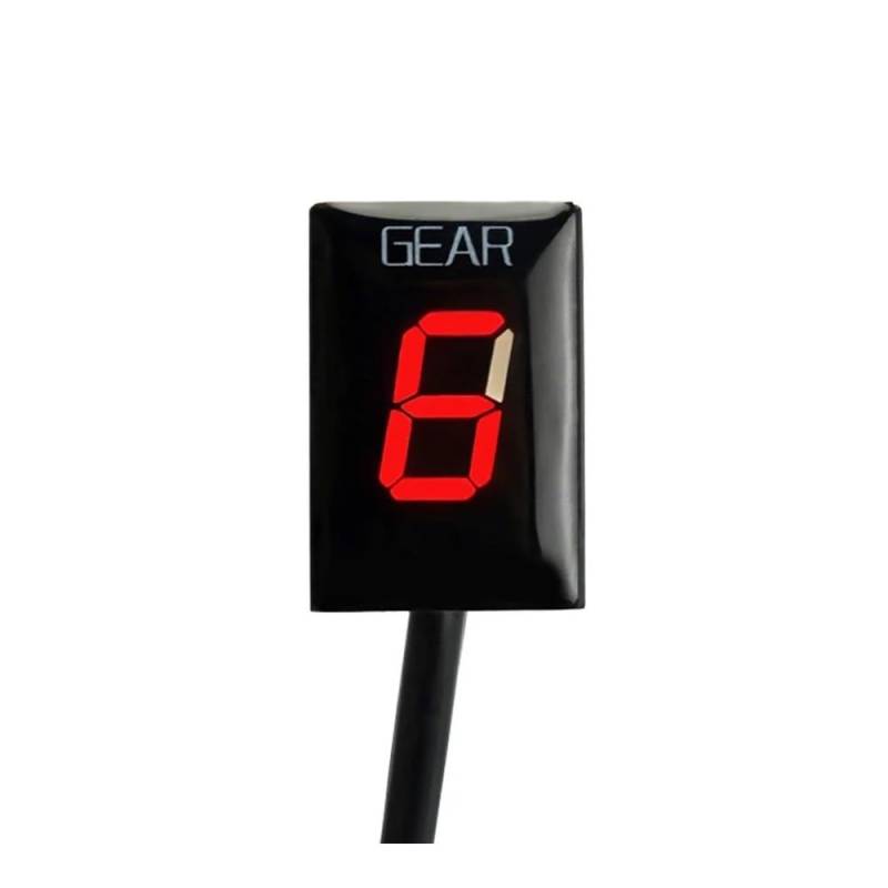 GUICFRF Ganganzeige Monitor Motorrad Zubehör Ganganzeige Gangzähler Geschwindigkeitsmesser Anzeigen Für CB500F Für CRF250L Für CTX1300 Für CB400SF Für CBR600RR(Red) von GUICFRF