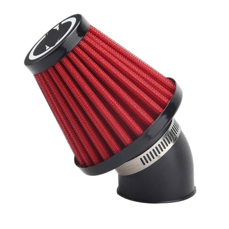 Luftfilterkasten 42m 48mm Motorradzubehör Luftfilter Sport High Flow Luftfilter Ansaugung Großer Durchflussfilter(48MM red) von GUICFRF