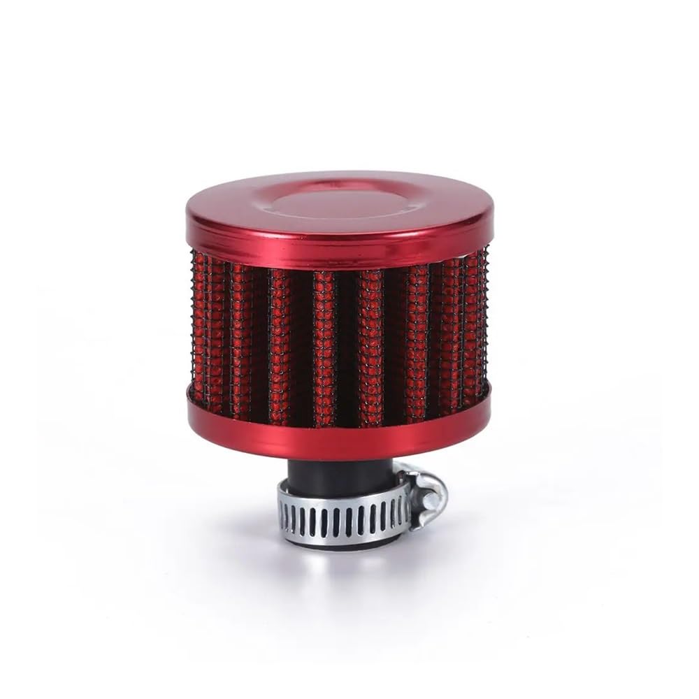 Luftfilterkasten Universal-Auto-Luftfilter 12mm 25mm Für Motorrad-Lufteinlass Kurbelgehäuse-Entlüftungsabdeckung Entlüftungsfilter Motorrad-Ersatzteile(12MM-RED) von GUICFRF