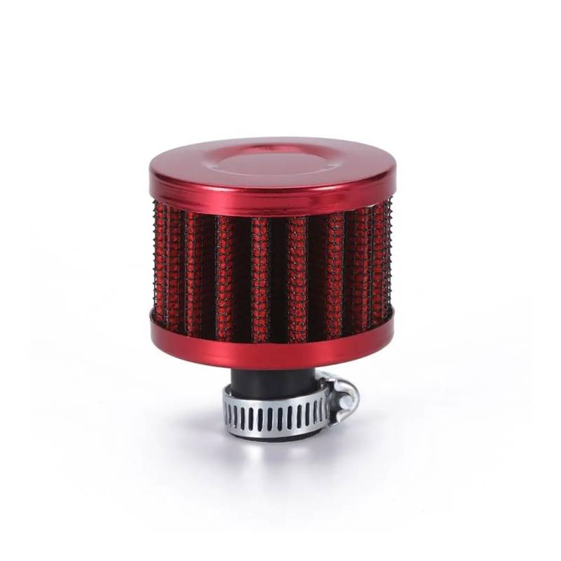 Luftfilterkasten Universal-Auto-Luftfilter 12mm 25mm Für Motorrad-Lufteinlass Kurbelgehäuse-Entlüftungsabdeckung Entlüftungsfilter Motorrad-Ersatzteile(12MM-RED) von GUICFRF
