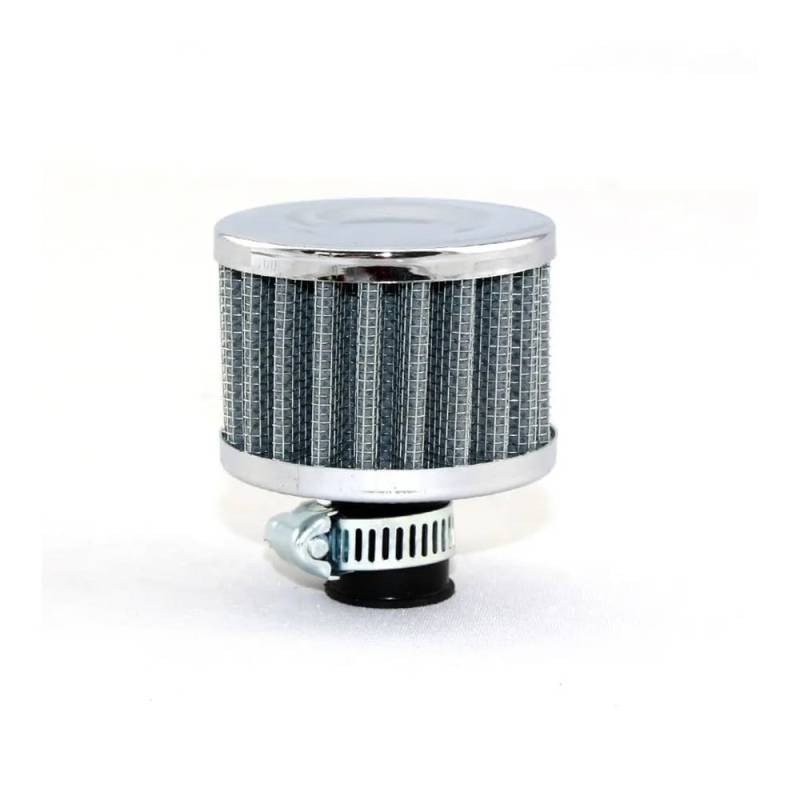 Luftfilterkasten Universal-Auto-Luftfilter 12mm 25mm Für Motorrad-Lufteinlass Kurbelgehäuse-Entlüftungsabdeckung Entlüftungsfilter Motorrad-Ersatzteile(12MM-SILVER) von GUICFRF