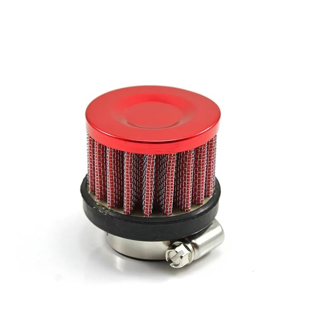 Luftfilterkasten Universal-Auto-Luftfilter 12mm 25mm Für Motorrad-Lufteinlass Kurbelgehäuse-Entlüftungsabdeckung Entlüftungsfilter Motorrad-Ersatzteile(25MM-RED) von GUICFRF