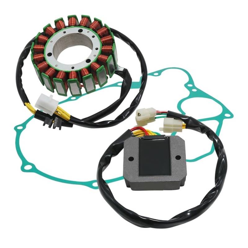 Statorspulenplatte Motorrad Stator Spule & Regler Gleichrichter & Dichtung Generator Abdeckung Set Für VT1100 Für VT1100C Für Sh&adow von GUICFRF