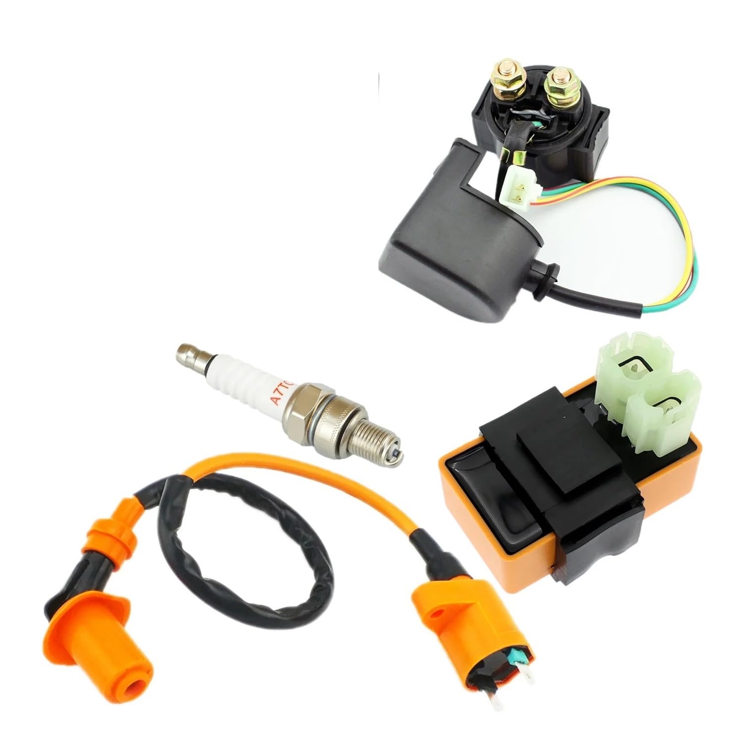 Statorspulenplatte Zündspule CDI Starter Relais Magnet Roller ATV Moped Quad Go Kart Für 152QMI Für GY6 Für 50cc-90cc Für 110cc Für 125cc Für 150cc Statorspulenplatte Zündspule CDI Starter Relais Magnet Roller ATV Moped Quad Go Kart Für 152QMI Für GY6 Für 50cc-90cc Für 110cc Für 125cc Für 150cc von GUICFRF