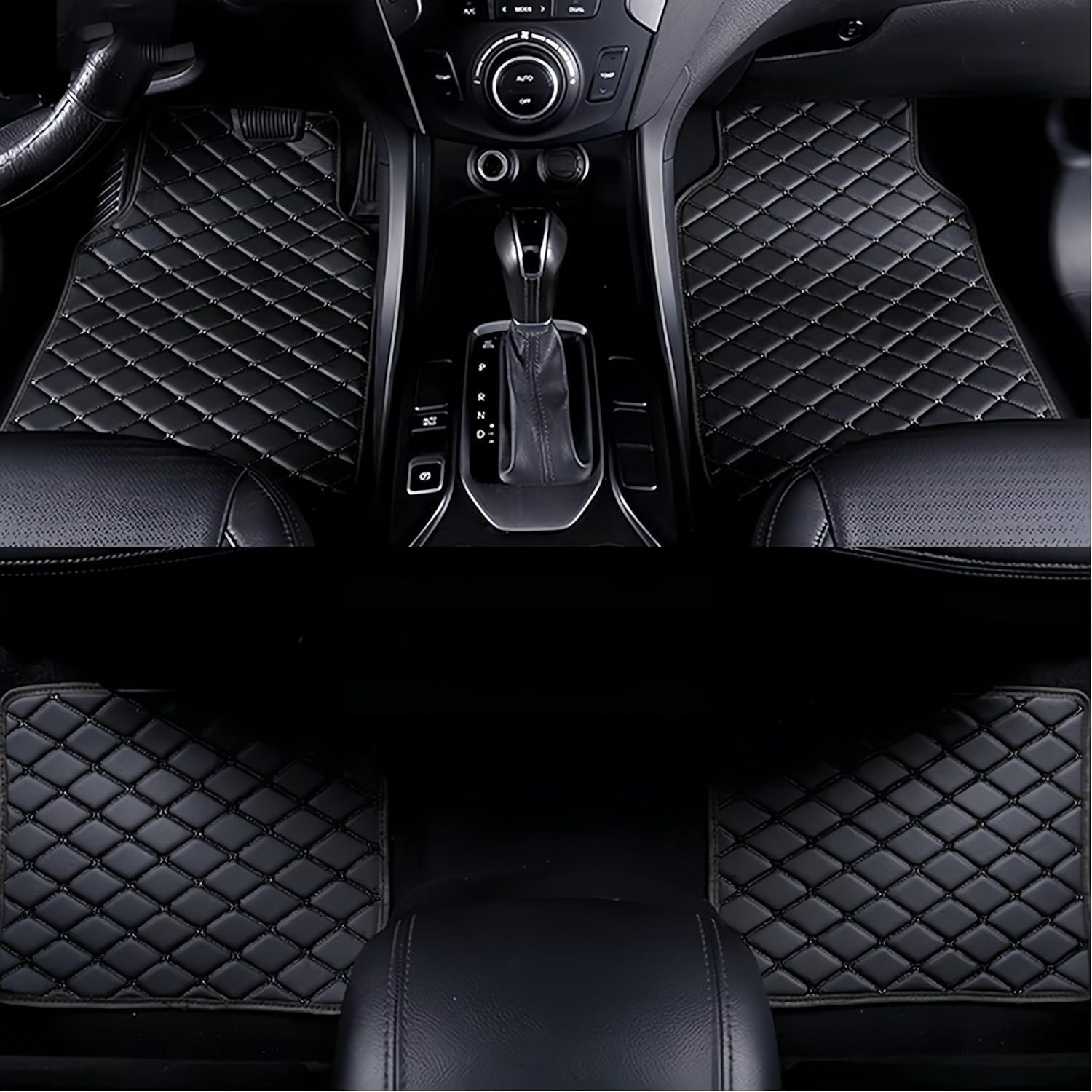 4 Stück Auto Fußmatten für Jaguar XF Saloon (2015–2024), Wasserdicht Anti Rutsch Schutz Floor Mats Allwetter Innenschut ZubehöR,A Black von GUKKO