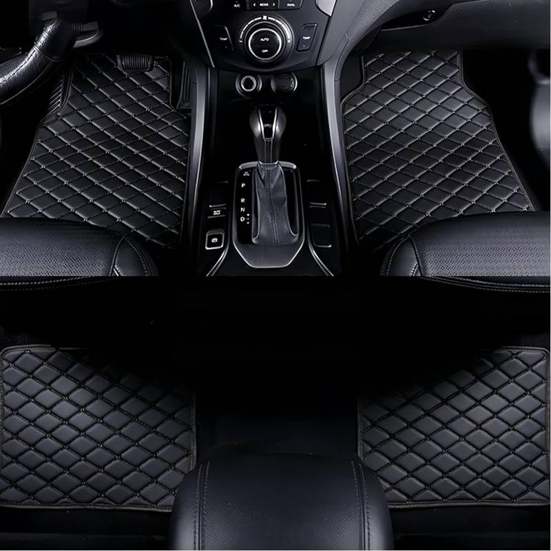 4 Stück Auto Fußmatten für Jaguar XF Saloon (2015–2024), Wasserdicht Anti Rutsch Schutz Floor Mats Allwetter Innenschut ZubehöR,A Black von GUKKO