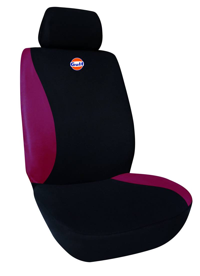 GULF 76120black/Red Futter Einzelbild Universal für Auto mit Kopfhörer für Kopfstütze, Schwarz/Rot von Gulf