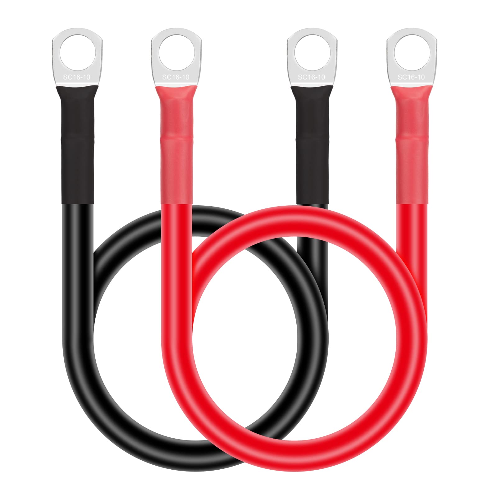 GUNGY Batteriekabel 16mm² 50cm Batterie Kabel 12V Auto Starthilfekabel 5AWG Kupferkabel mit M10 Ringklemmen für Auto LKW Motorrad Solar Marine Rot und Schwarz 2 Stück GUNGY Batteriekabel 16mm² 50cm Batterie Kabel 12V Auto Starthilfekabel 5AWG Kupferkabel mit M10 Ringklemmen für Auto LKW Motorrad Solar Marine Rot und Schwarz 2 Stück von GUNGY