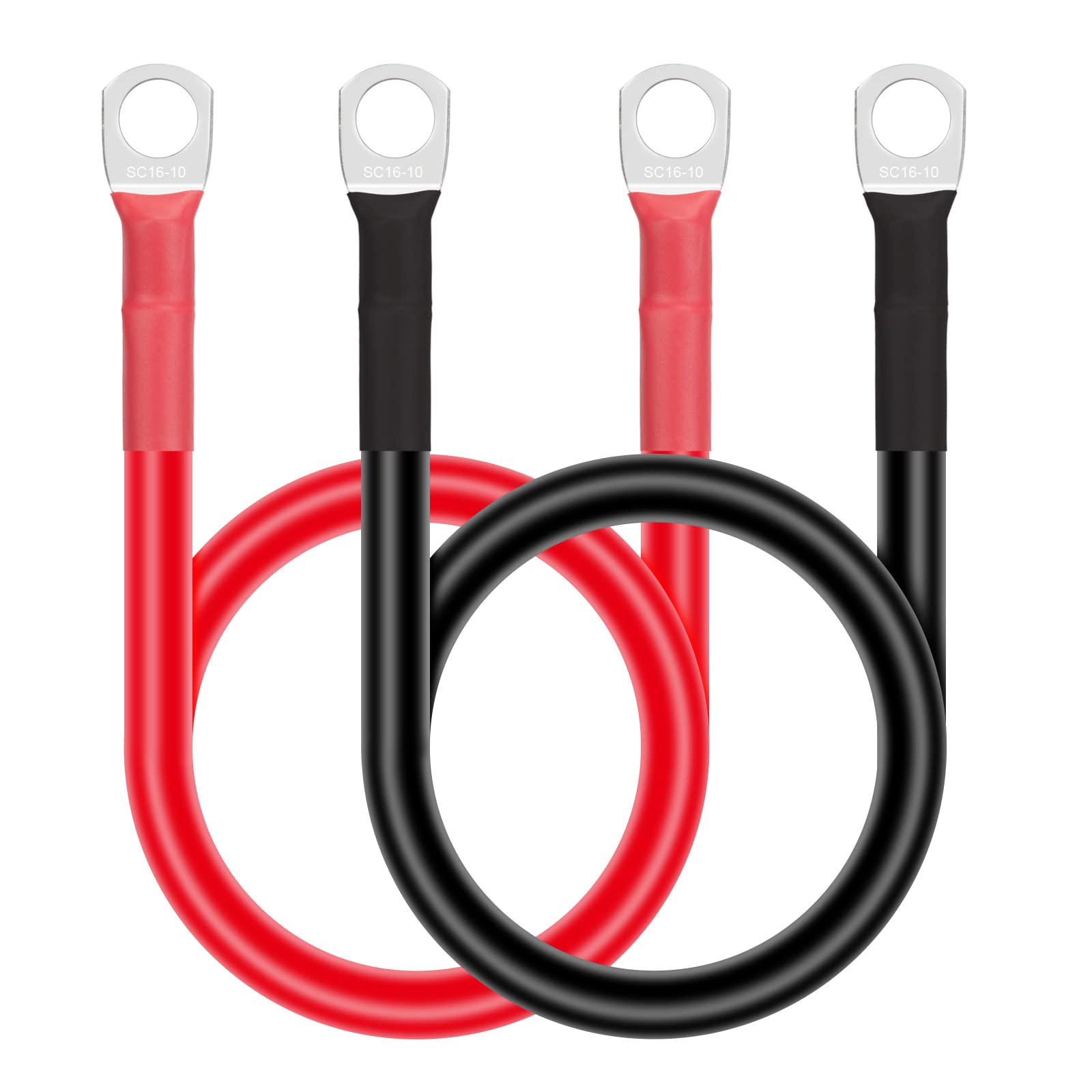 GUNGY Batteriekabel 14mm² 50cm Batterie Kabel 12V Auto Starthilfekabel 6AWG Kupferkabel mit M10 Ringklemmen für Auto LKW Motorrad Solar Marine Rot und Schwarz 2 Stück GUNGY Batteriekabel 14mm² 50cm Batterie Kabel 12V Auto Starthilfekabel 6AWG Kupferkabel mit M10 Ringklemmen für Auto LKW Motorrad Solar Marine Rot und Schwarz 2 Stück von GUNGY