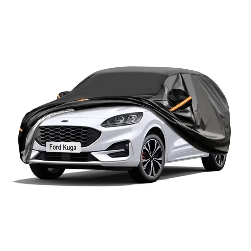 GUNHYI Auto Abdeckplane Wasserdicht Passend für Ford Kuga(2008-2024), 7 Schichten Vollgarage Autoabdeckung Autoplane für Regen Sonne Staub Schutz，Mit Baumwollfutter und Reißverschluss ausgestattet von GUNHYI